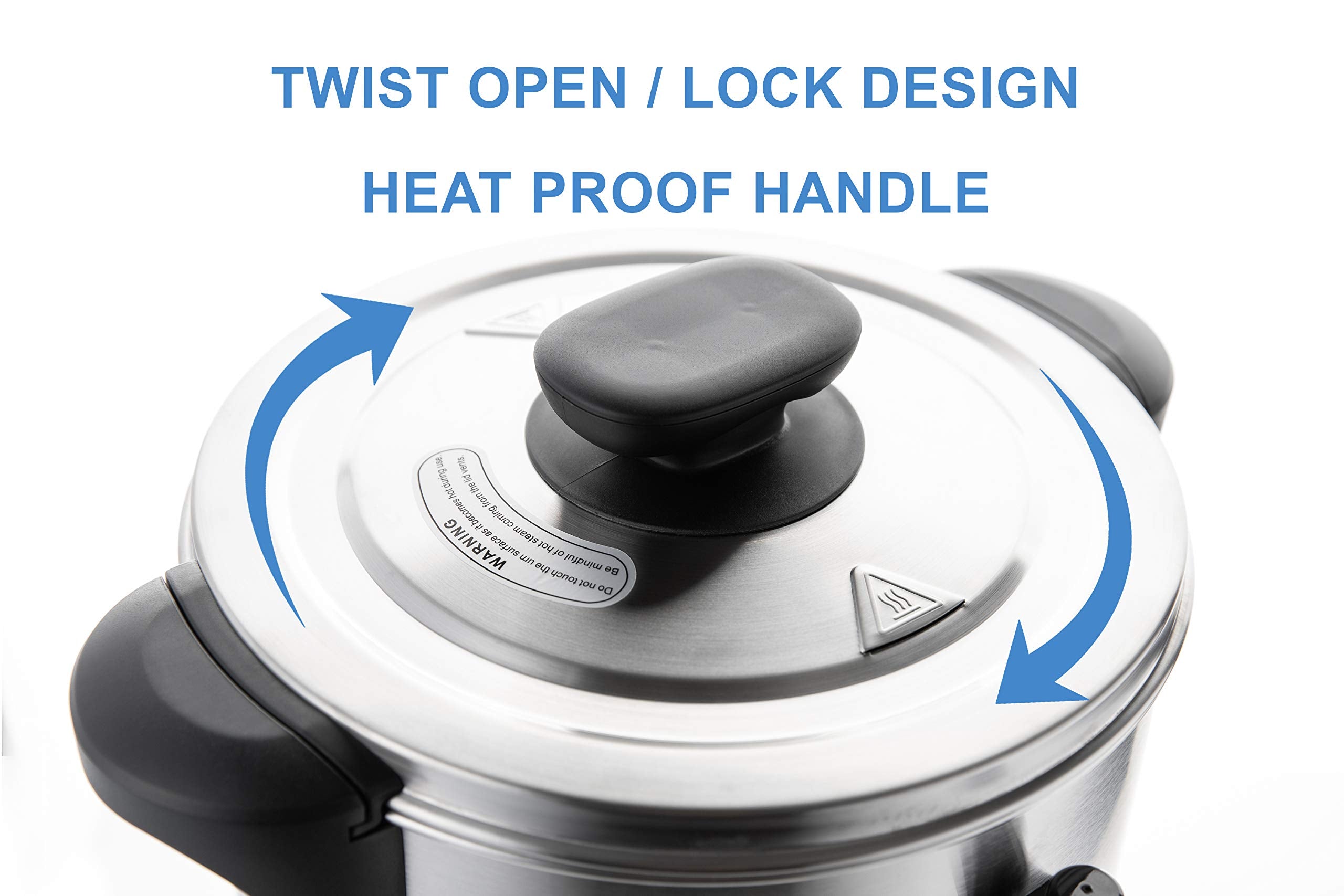 Sybo Sr-Cp-50B Commercial Grade Stainless Steel Percolate Coffee Maker Hot Water Urn For Catering, 50-Cup 8 L, Metallic